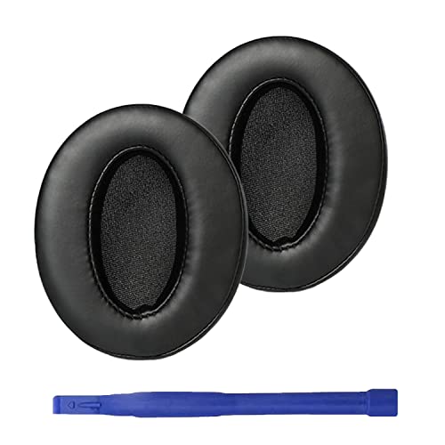 Adhiper Ohrpolster kompatibel mit Sennheiser HD 450BT, HD 4.50BT, HD 4.50BTNC, HD 4.40BT, HD 350BT, HD 4.30G Kopfhörer-Ohrpolster mit weichem Protein-Leder und Memory-Schaum (Schwarz)