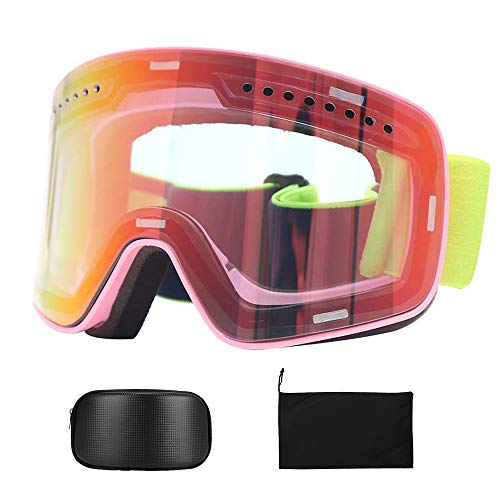 RORASA Ski Snowboard Goggles Over Glasses Snow Goggles for Men Women Youth UV
