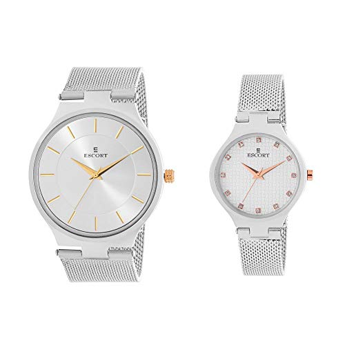Escort Analog Silver Dial Unisexs Watch-E 2700-7248 SM_1 (B08FV8RHZ5) Amazon Price History, Amazon Price Tracker