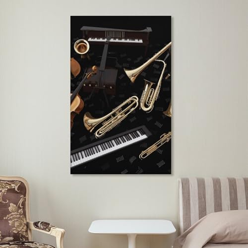 Décoration murale moderne toile musique pour salon et bureau - 7