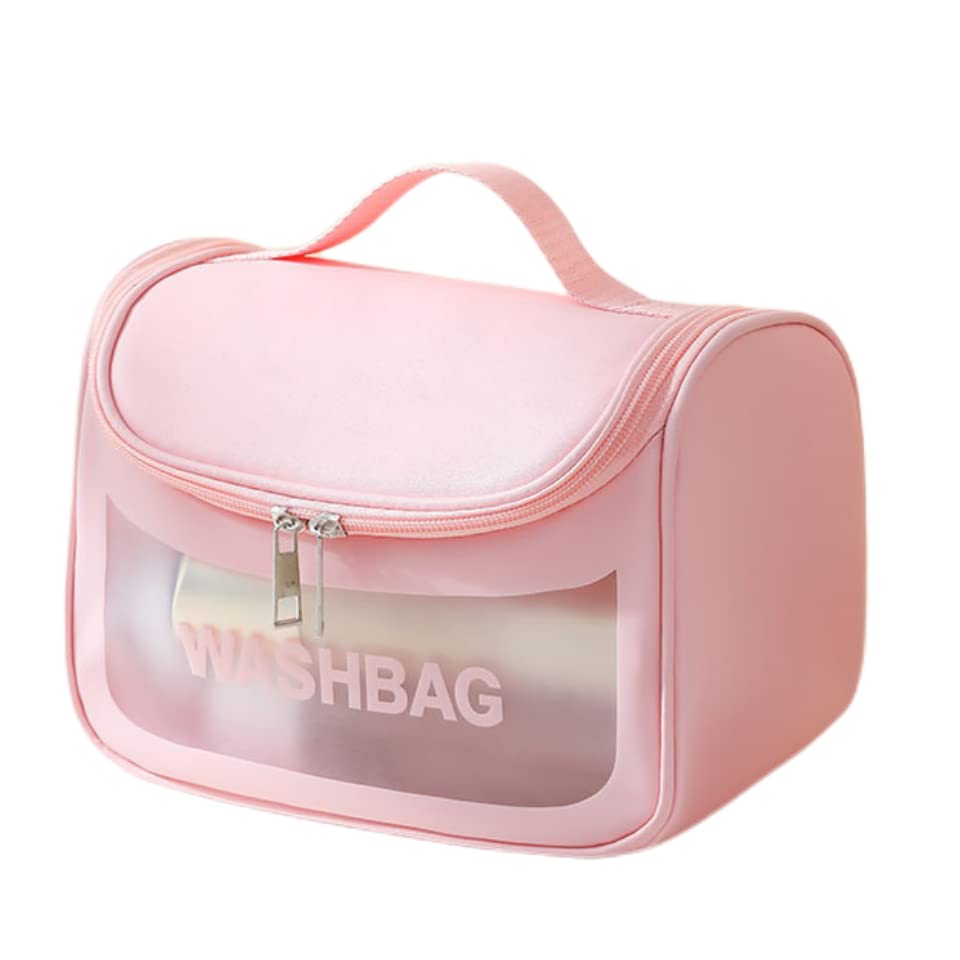 LEJN Neceser Bolsa de viaje Bolsa de maquillaje resistente al agua Bolsa de cosméticos Organizador de viaje Contenedor de tamaño completo Artículos