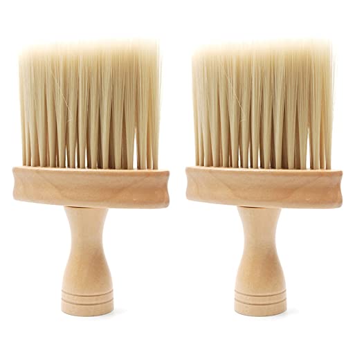 Tiardey 2pcs Barber Neck Duster Brush, Professioneller Barber Neck Duster Weiche Reinigung Haarbürste für Barber Friseursalon Friseur Reinigungswerkzeug
