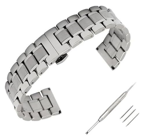 Bracelet de montre acier ino avec boucle papillon haut de gamme