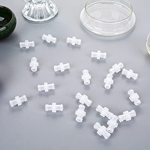 20 Stück Spritzenadapter, Spritze Coupler Adapter, Spritzenkupplungsadapter für Spritze Transfer (Steckverbinder Innendurchmesser 4,5mm/Außendurchmesser 6mm)