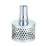 Round Hole Suction Strainer Filter for Pumps with Hose Connector, Carbon Plated Steel Basket Water Suction Filter, with NPT Female Thread, Reduces Solids Entering Pump