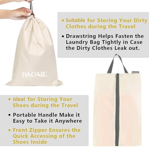 BAGAIL 8 Set/9 Set Packing Cubes Luggage Packing Organizer for Travel, Suitcase Packing Bags for Travel Accessories