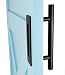 DIYHD Stainless Steel Smooth Black Barn Door Handle And Pull Wood Door Two-side handles