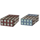 STARBUCKS Italian Style Roast By Nespresso, Dark Roast Kaffeekapseln, 80 Kapseln (8 x 10) & Espresso Roast By Nespresso, Dark Roast Kaffeekapseln, 80 Kapseln (8 x 10)