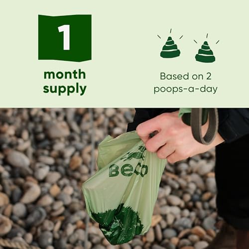 Image of Beco Strong & Large Poop Bags - 60 Bags, 4 Rolls of 15 - Unscented - Dispenser Compatible Dog Poo Bags