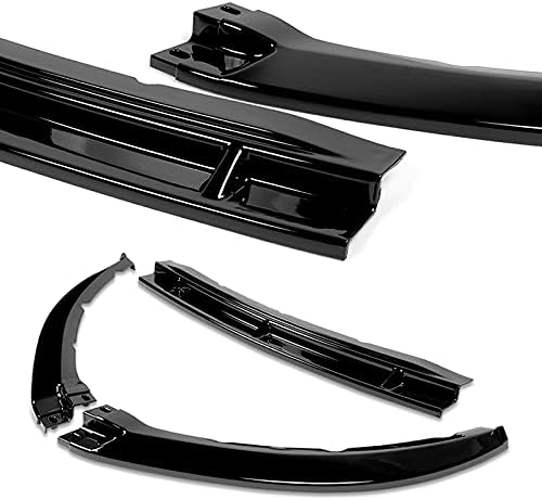 3PCS Front Bumper Lip Kit fit for compatible with 2013-2014 Ford Mustang V6/V8, GT-Style Splitter Trim Protection Spoiler, Air-Dam-Chin-Diffuser (Painted Black)