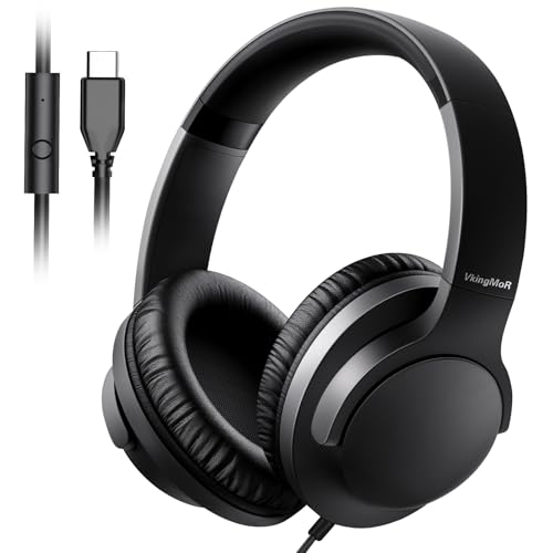 Casque filaire USB C léger et pliable pour le bureau et les trajets
