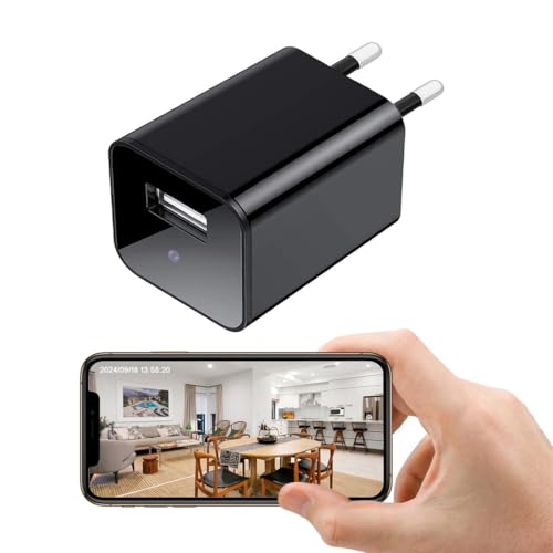 Image of IFITech 1080P Wi-Fi Mini Camera - USB Charger Camera with App Control & Live View, SD Card Storage - Supports Up to 256GB Card - Home & Office Security Surveillance Camera
