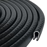 Aroilder Rubber Edge Trim Black 26Feet, Fits 1/16” Edge, Flexible U Channel Rubber Seal Strip for Sharp/Rough Surfaces, Automotive, Trucks, Boats