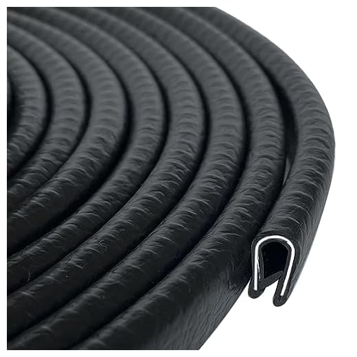 Aroilder Rubber Edge Trim Black 26Feet, Fits 1/16” Edge, Flexible U Channel Rubber Seal Strip for Sharp/Rough Surfaces, Automotive, Trucks, Boats