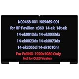 N09468-001 N09469-001 Screen Replacement for HP Pavilion x360 14-ek 14-ek0013dx 14-ek1010nr 14-ek0033dx 14-ek0023dx 14-ek0073dx 14t-ek000 LCD Touch Digitizer Display Assembly FHD(1920 * 1080)