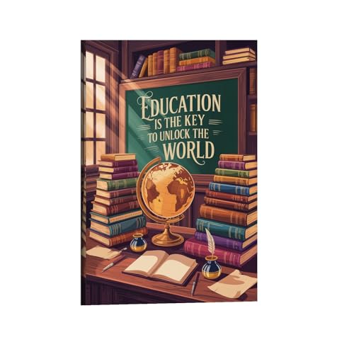 Education is the key to unlock the world classroom poster