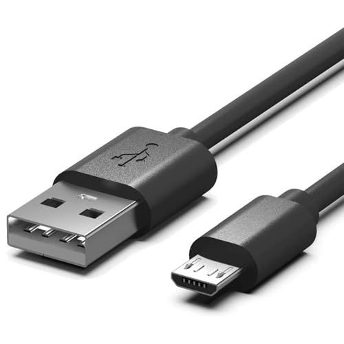 Cable de carga USB a micro USB compatible con Sony Alpha a6000 a6300 a6400 a6500 a5100 a5000 A77II A7IIK A99II, Cyber-Shot DSC-HX200V DSC-HX400 DSC-RX10, cable de transferencia de datos, negro, 5 pies