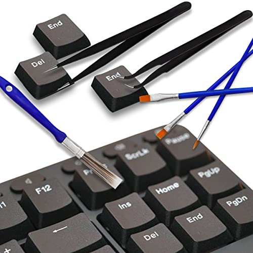 Image of 12PCS Keyboard Lube Switch Puller Kits, ​IC Extractor ​Switch Puller,4 Prong Switch Extractor,Key Cap Puller,Elbow Tweezers,Pointed Tweezersect ect for Keyboard Removing Fixing Cleaning O-022