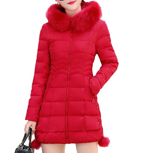 Veste à capuchon en fourrure pour femmes idéale pour marcher sous la neige
