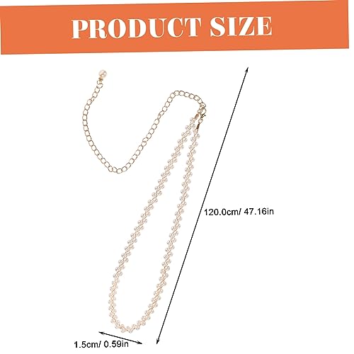 Elegant Double Strand Pearl Waist Chain Belt for Women Decorative Body Jewelry for Dressy Occasions Chic for Women Durable and Eye Catching Design2