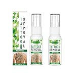 Tattoo Care Spray, Tätowierungen Verblassende Creme 30ml, Sicheres und schnelles Hautpflegeprodukt zum Verblassen von, entfernt effektiv farbige und Schwarze (2)