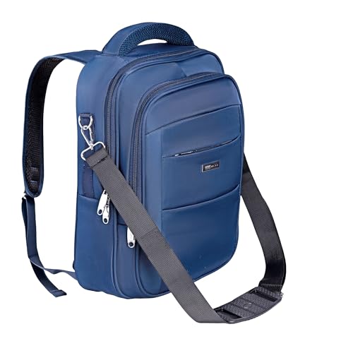 GMTA Mochila Bolsa Feminina Reforçada Impermeável Notebook Escola Faculdade Passeio Trabalho com Alça Transversal (Azul)