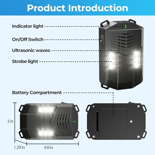 Ultrasonic Repellent Mouse for Cart- Under Hood Battery & Plug-in Powered Device, Repels Rodent, Mice, Rats & Squirrels from Vehicle Engine, Garage, Attic, Barn, Shed, Indoor & Outdoor, 2PACK — view 6