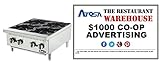 Atosa Heavy Duty Stainless Steel 24-Inch Four Burner Hotplate - Propane