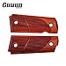 Guuun Compact 1911Rosewood Grips - Classic Diamond Checkering | Traditional Hardwood for 1911 Officer/Ultra