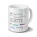 Produktbild printplanet Tasse mit Namen Gilette - Motiv Positive Eigenschaften - Namenstasse, Kaffeebecher, Mug, Becher, Kaffeetasse - Farbe Weiß
