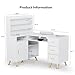 OmySalon L Shaped Manicure Table with Dust Collector, 52