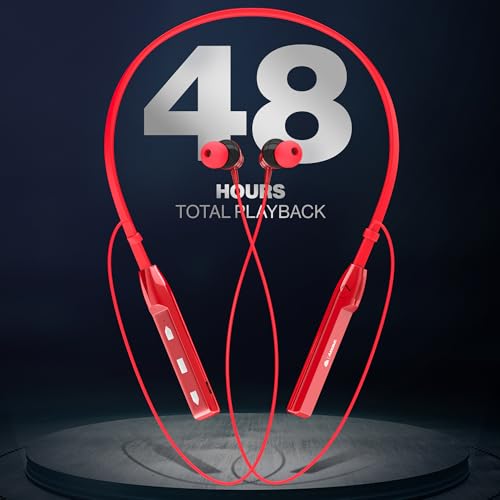 Image of AROMA NB119 Tune Upto 48 Hours Playtime*, Fast Charging, Dual Pairing, Bluetooth Neckband