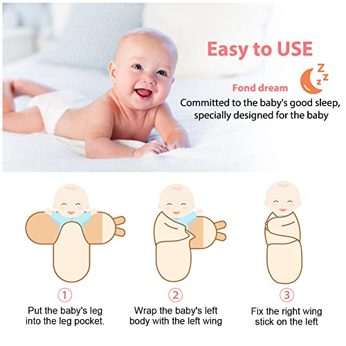 Vicloon Baby Swaddle Wraps, 2 pcs Baby Swaddle Blanket 0-3 Months, 100% Breathable Organic Cotton Fabric - Image 3
