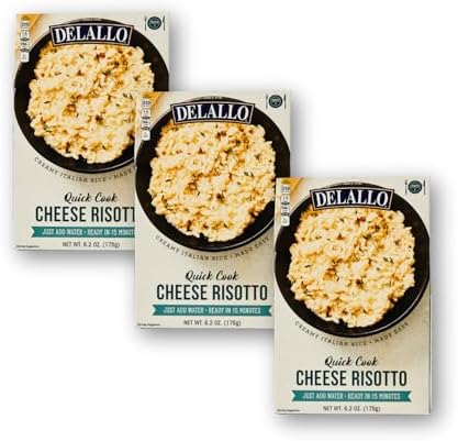 DeLallo Quick Cook Cheese Risotto Rice Mix, Made in Italy, Ready ...