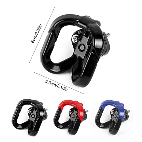 IKEEYUIS Gancho para motocicleta Universal Ganchos Duplos Antiferrugem Brilhante Auto-travamento Cab