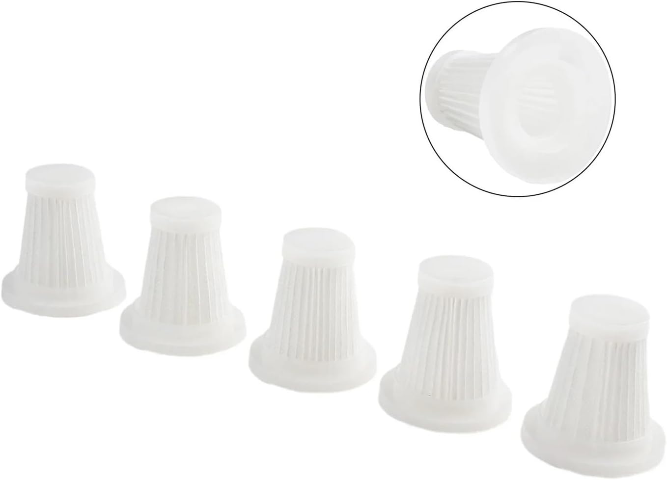 2/3/5pcs Reusable Car Vacuum Cleaner Replace Accessories Washable Filters Handheld(5pcs)