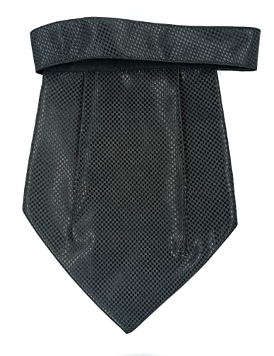 Image of formal cravat set for men with pocket square Men's Cravat Necktie, Self Design Microfiber Dark Multi color Free Size