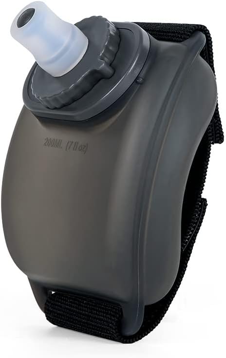 200ml Outdoor Running Wrist Water Bottle Fitness Cycling Sports Water Cup Marathon Hydration Portable Water Bottle(Color:Translucent Black)