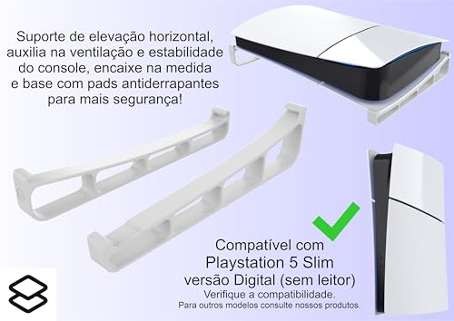 Suporte Horizontal Compatível Com Playstation 5 Slim Digital 3D-499-Branco (1232)