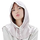 [Utukky] シルク ナイトキャップ 冷感 キャップ ヘアバンド ターバン シルク100% 帽子型 フードデザイン 朝まで脱落なし ナイトフーディ エアコン乾燥対策 ゴムなし 美髪 ヘアキャップ 保湿