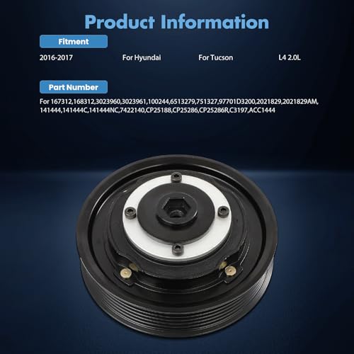 Image of ECCPP A /C Compressor Clutch 2016-2017 Fit for Hyundai Tucson 2.0L AC Clutch