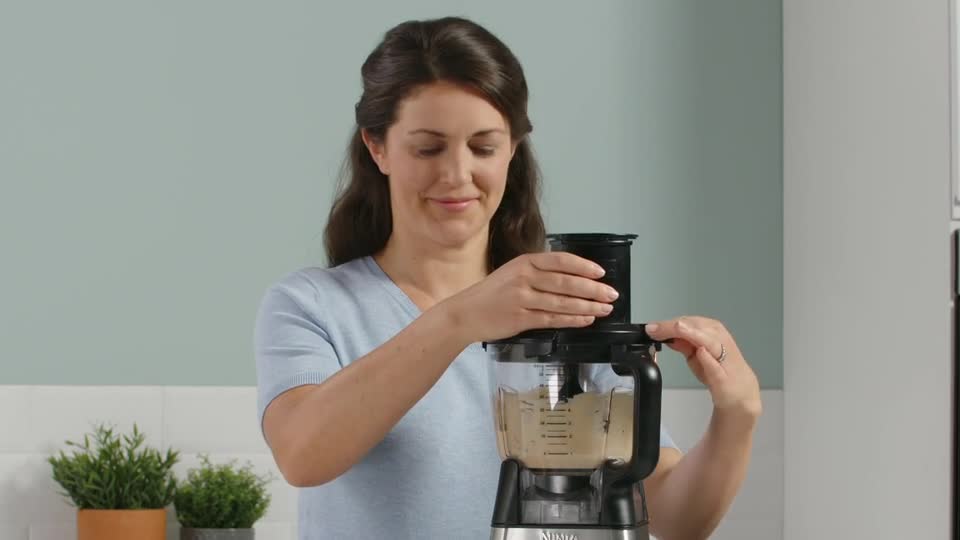 Ninja 3-in-1 Food Processor & Blender with 5 Automatic Programs: Blend, Max Blend, Chop, Mix, Puree, 1.8L Bowl, 2.1L Jug, 700ml Cup, 1200W, Dishwasher Safe Parts, Auto-iQ, Black BN800UK
