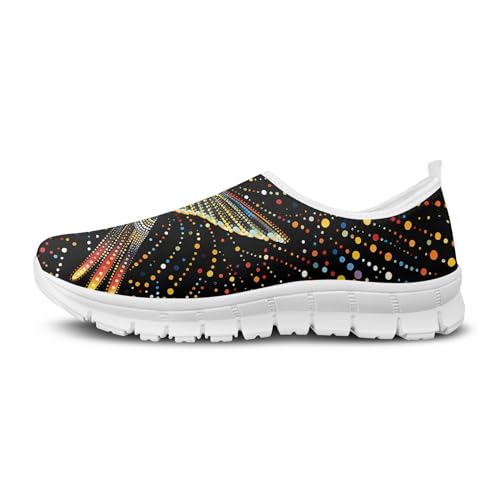 Image of Hummingbird Floral Print Lightweight Walking Shoes for Women Mesh Casual Sneakers Size 5-10.5