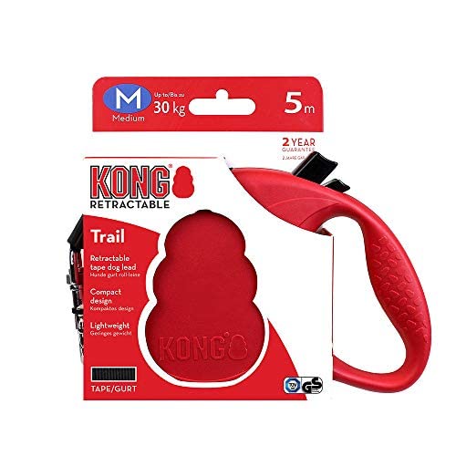 KONG Sentier rétractable laisse chien moyen ruban rouge - 8