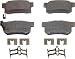 Wagner ThermoQuiet QC536 Ceramic Disc Pad Set With Installation Hardware, Rear