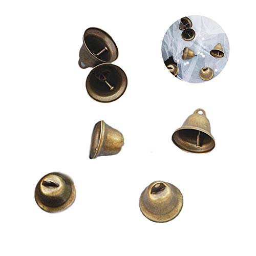 Dough.Q 6 Stück Vintage Klimpern Glocken Bronze Ton Glocken Kupfer Glocken Behänge für Wind Glockenspiel Machen Handwerk Dekorationen