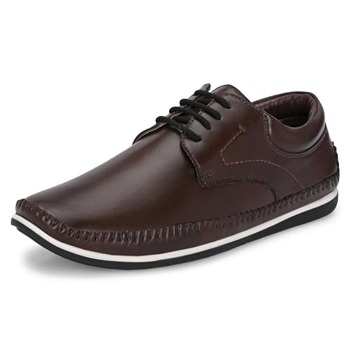 Image of Centrino Men's Casual Shoes |Stylish Lace-Up Design | Soft Cushioned Insole for Comfort | Lightweight & Breathable |Oxfords Walking, Office Comfortable Shoe |Classy Sneakers with Extra Comfort (7631)