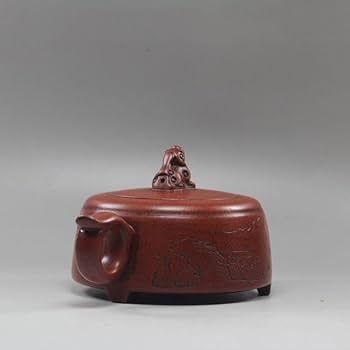 三本足獅壺  煎茶道具 中国古美術 紫砂壺・紫泥急須・茶壺・茶道具 Amazon | 三本足獅壺 煎茶道具 中国古美術 紫砂壺 紫泥急須 茶壺