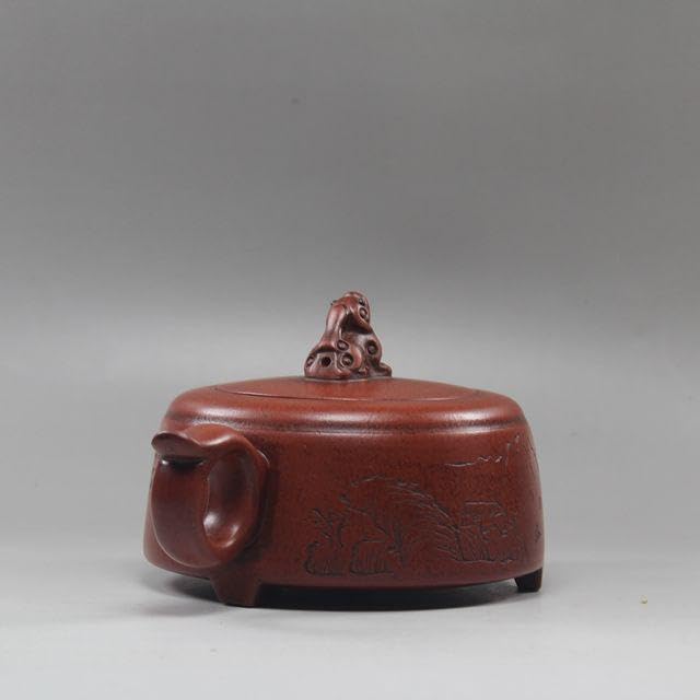 Amazon | 三本足獅壺 煎茶道具 中国古美術 紫砂壺 紫泥急須 茶壺