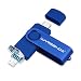 Produktbild WANSENDA TC109 USB C-Stick, 3-IN-1-Micro-USB-Stick, USB 3.0 OTG-Typ-C-Flash-Laufwerk, Metall-USB-Typ C-Speicherstick für Windows Mac OS Smartphone Android (128G, Marineblau)